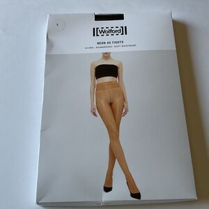 WOLFORD 14978 NEON 40 TIGHTS BLACK SIZE LARGE NWT